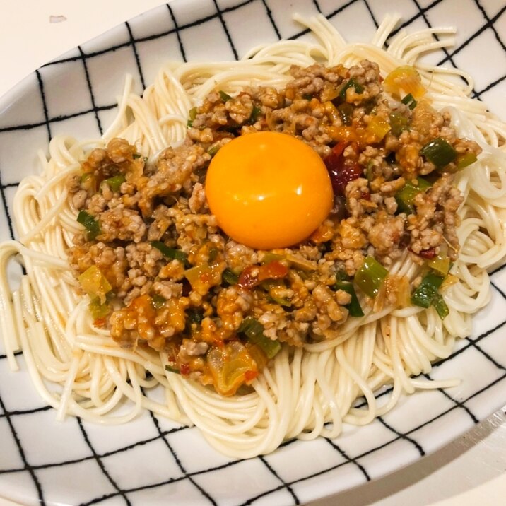 辛うま!肉味噌うどん